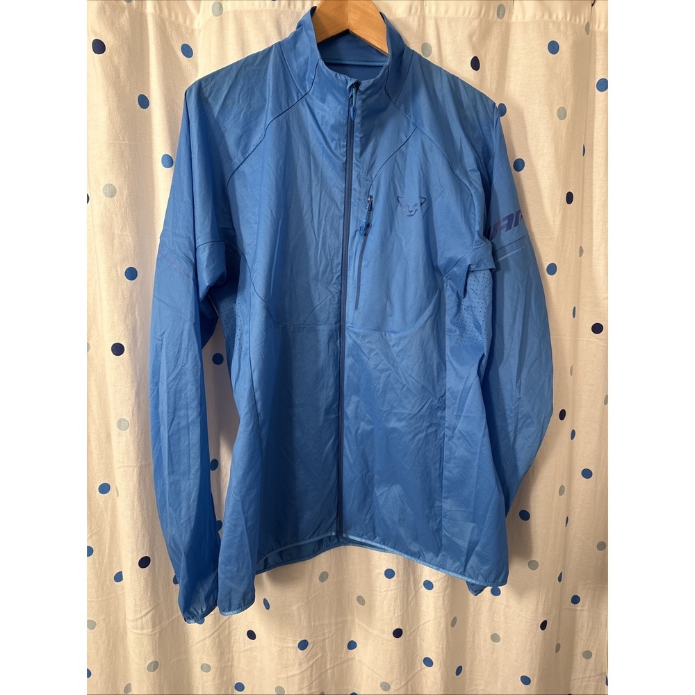 DYNAFIT alpine wind jacket trail running wind resistant ultralight mens L Blue